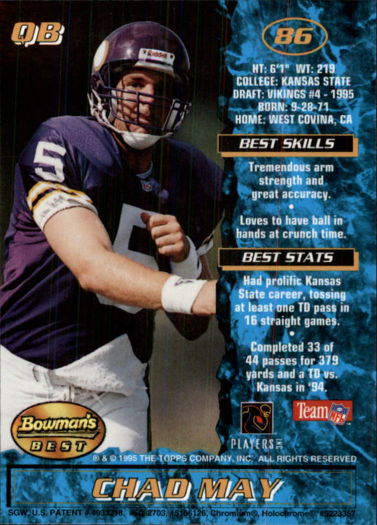 1995 Bowman's Best Football Main Set, Inserts and Refractors Cards - Picture 37 of 111