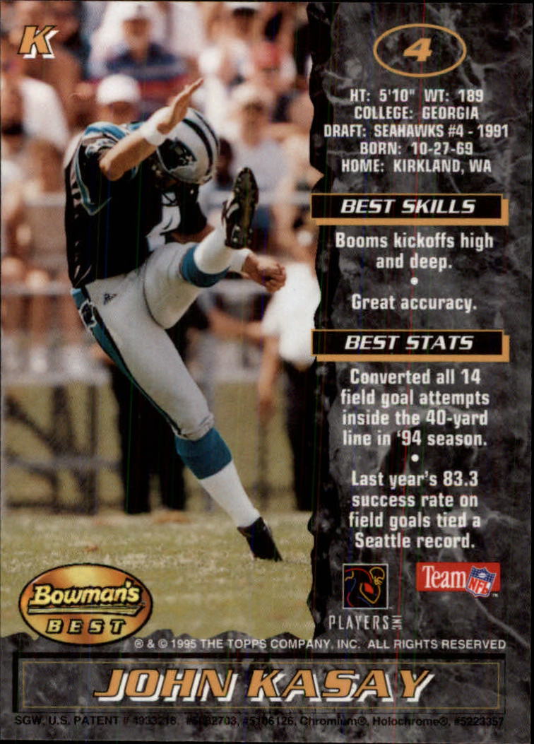1995 Bowman's Best Football Main Set, Inserts and Refractors Cards - Picture 41 of 111