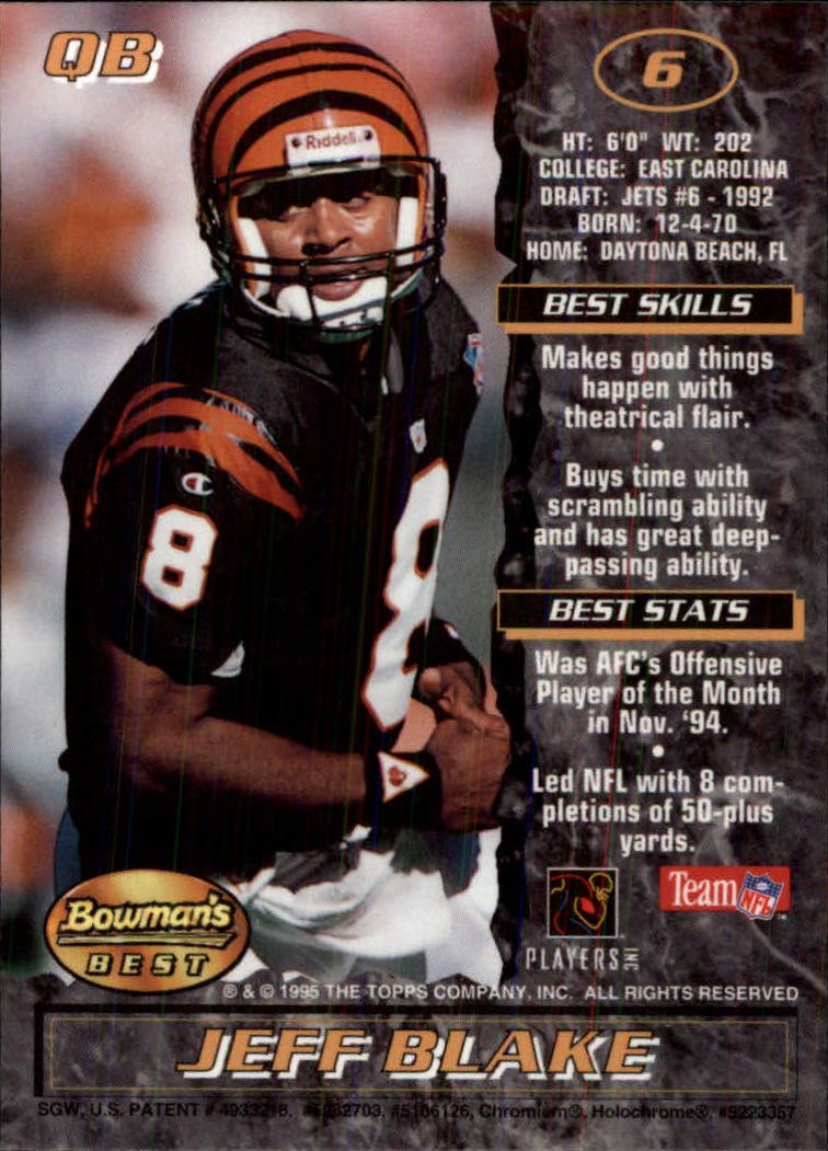 1995 Bowman's Best Football Main Set, Inserts and Refractors Cards - Picture 45 of 111