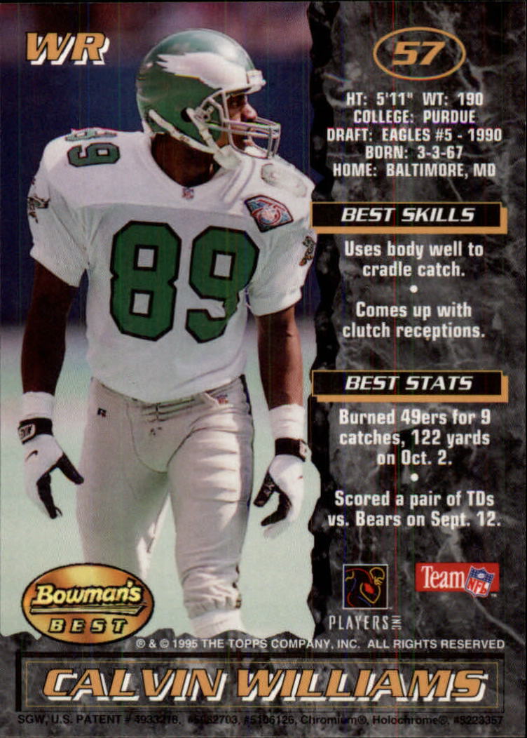 1995 Bowman's Best Football Main Set, Inserts and Refractors Cards - Picture 69 of 111