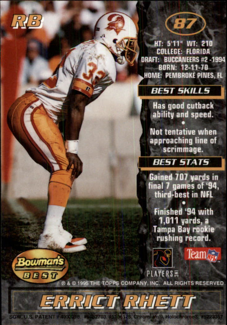 1995 Bowman's Best Football Main Set, Inserts and Refractors Cards - Picture 79 of 111