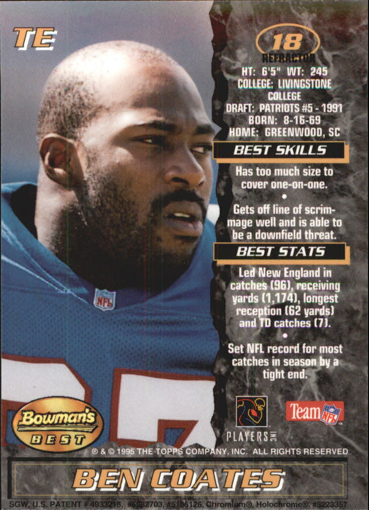 1995 Bowman's Best Football Main Set, Inserts and Refractors Cards - Picture 107 of 111