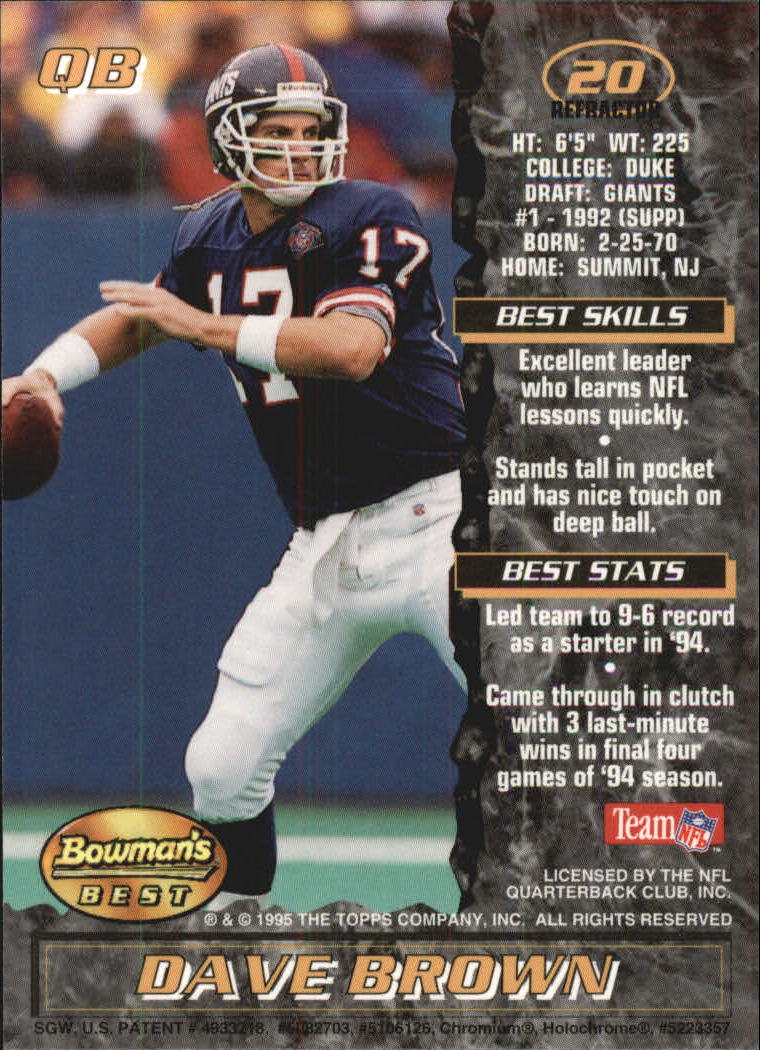 1995 Bowman's Best Football Main Set, Inserts and Refractors Cards - Picture 109 of 111