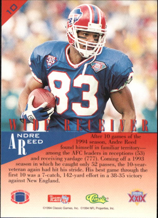 1995 Classic NFL Experience Football Card Pick