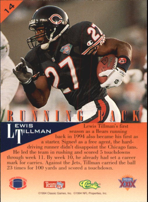 1995 Classic NFL Experience Football Card Pick