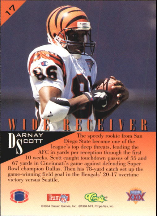 1995 Classic NFL Experience Football Card Pick