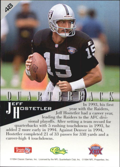 1995 Classic NFL Experience Football Card Pick