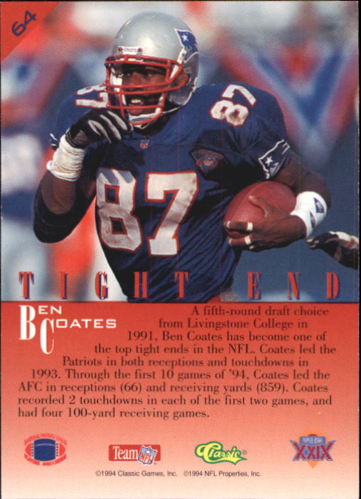 1995 Classic NFL Experience Football Card Pick