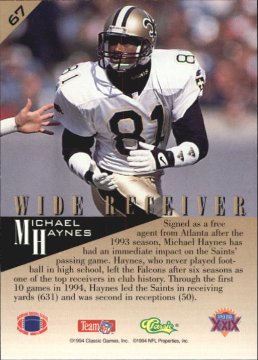 1995 Classic NFL Experience Football Card Pick