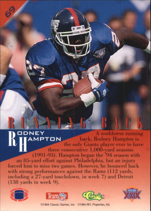 1995 Classic NFL Experience Football Card Pick