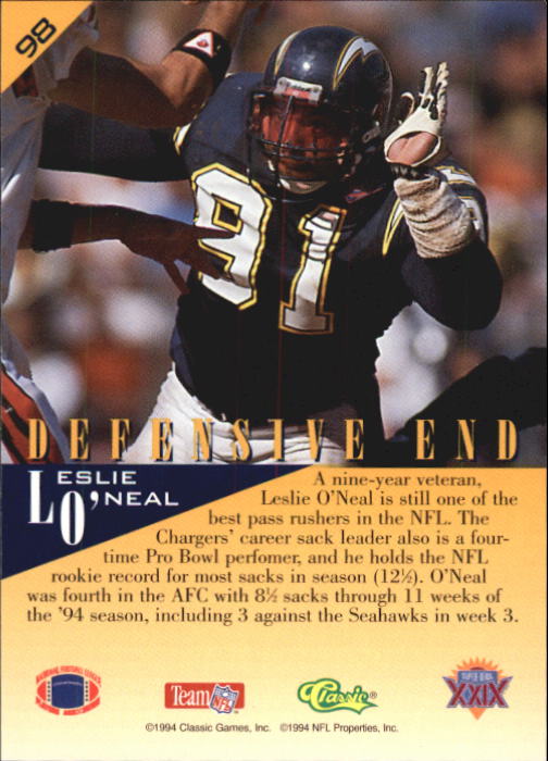 1995 Classic NFL Experience Football Card Pick