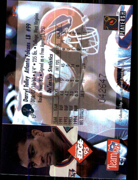 1995 Collector's Edge Black Label Football Card Pick