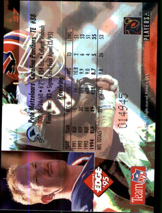 1995 Collector's Edge Black Label Football Card Pick