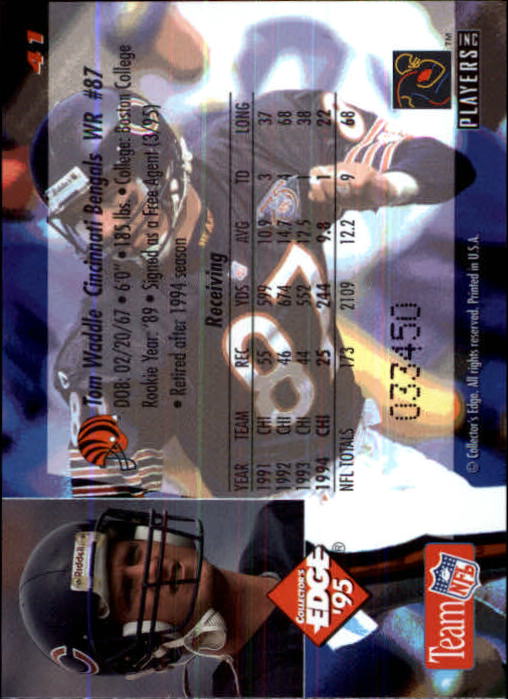 B1003- 1995 Collector's Edge Black Label FB Cards -You Pick- 15+ FREE US SHIP