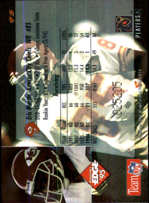 1995 Collector's Edge Black Label Football Card Pick