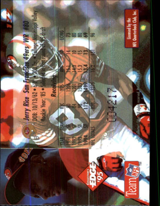 1995 Collector's Edge Black Label Football Card Pick