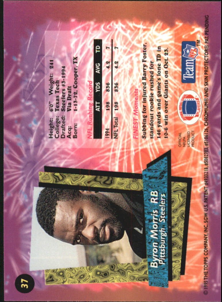 1995 Finest Football "Insert and Refractors" Cards - Bild 5 von 25