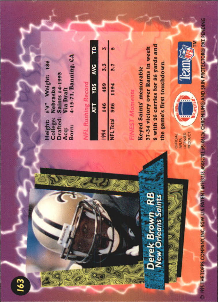 1995 Finest Football "Insert and Refractors" Cards - Bild 9 von 25