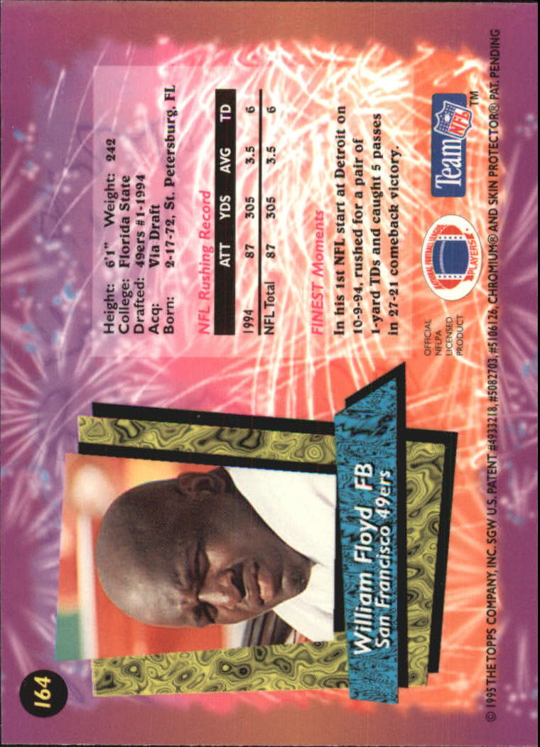 1995 Finest Football "Insert and Refractors" Cards - Bild 11 von 25