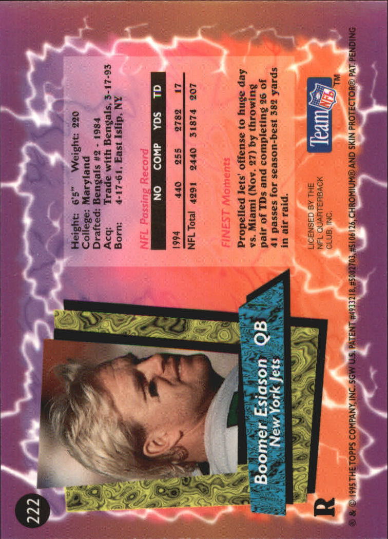1995 Finest Football "Insert and Refractors" Cards - Bild 19 von 25
