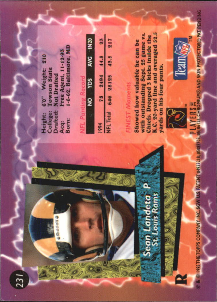 1995 Finest Football "Insert and Refractors" Cards - Bild 21 von 25