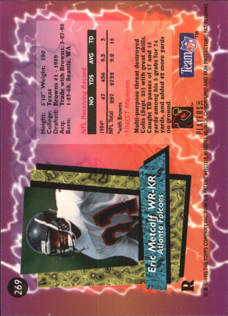 1995 Finest Football "Insert and Refractors" Cards - Bild 25 von 25