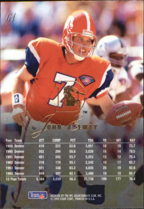 B1032- 1995 Flair FB Cards 1-220 +Rookies +Inserts -You Pick- 15+ FREE US SHIP - Picture 113 of 431