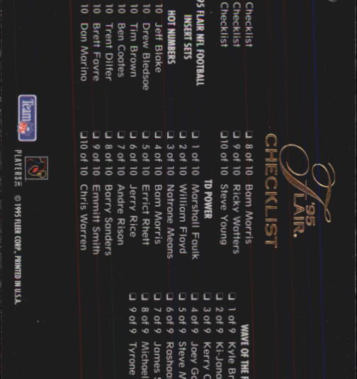 B1032- 1995 Flair FB Cards 1-220 +Rookies +Inserts -You Pick- 15+ FREE US SHIP - Picture 415 of 431