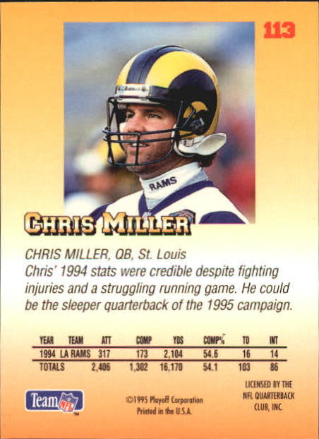 1995 Playoff Prime Football "Minis" Parallel Cards - Picture 81 of 119