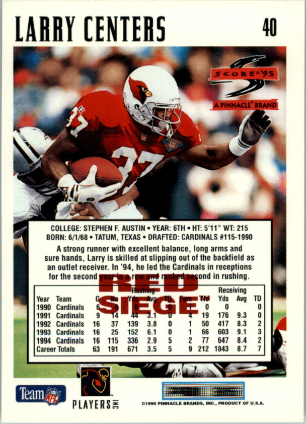Details about   1995 Score Red Siege Artist's Proof FB Cards A6544 You Pick FREE SHIP 10 