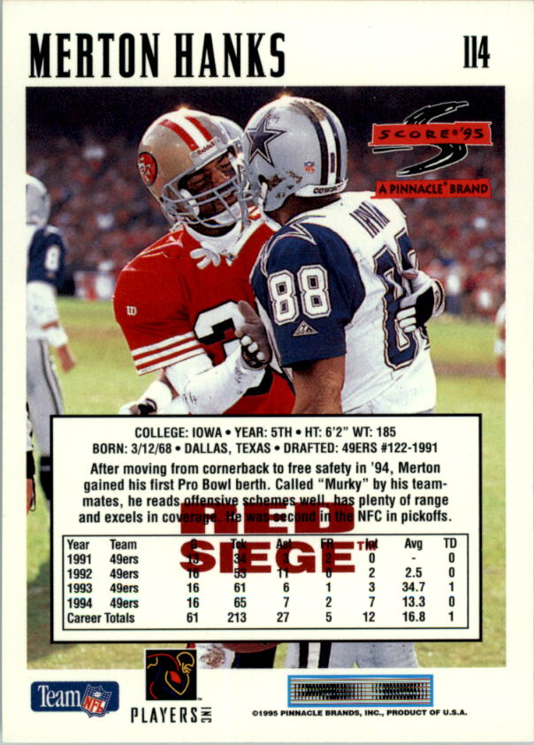 Tarjetas paralelas 1995 Score Football "Red Siege Artist's Proofs" - Imagen 11 de 29