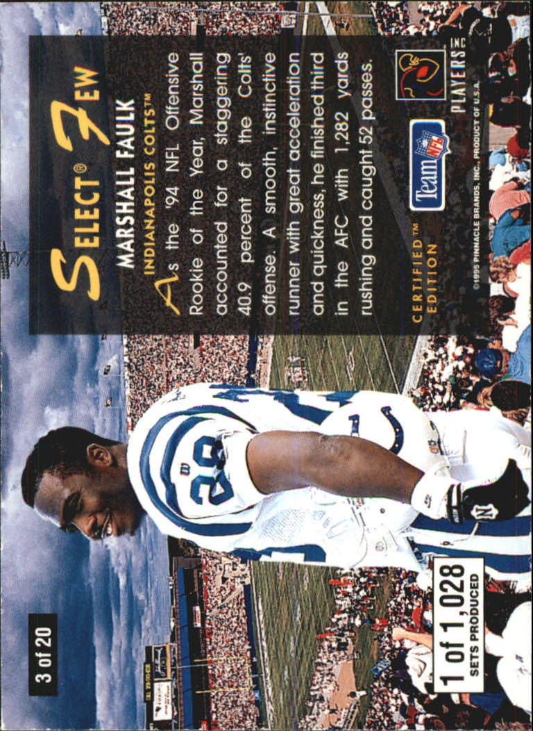 1995 Select Certified Fútbol "Seleccionar Pocas" Insertar e Insertar Tarjetas Paralelas - Imagen 13 de 25