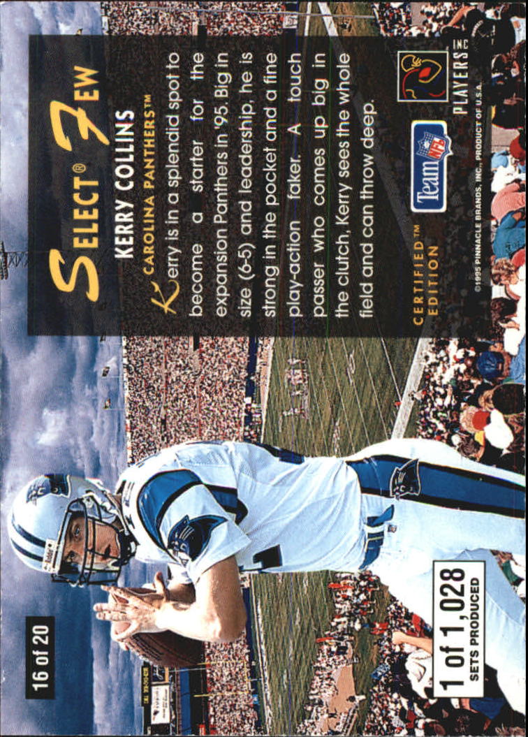 1995 Select Certified Fútbol "Seleccionar Pocas" Insertar e Insertar Tarjetas Paralelas - Imagen 19 de 25