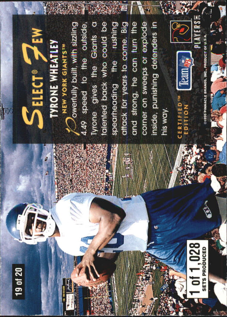 1995 Select Certified Fútbol "Seleccionar Pocas" Insertar e Insertar Tarjetas Paralelas - Imagen 23 de 25