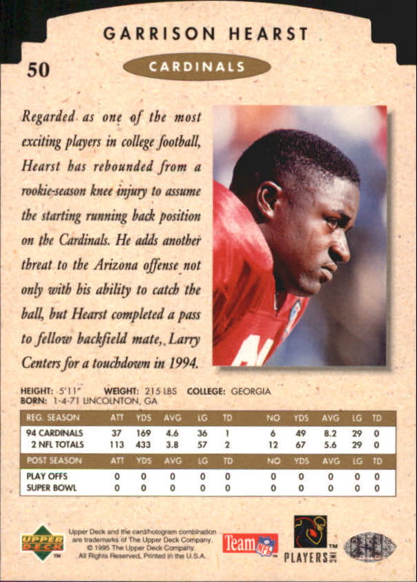 1995 SP Championship Football "Die Cuts" Parallel Cards - Picture 15 of 72