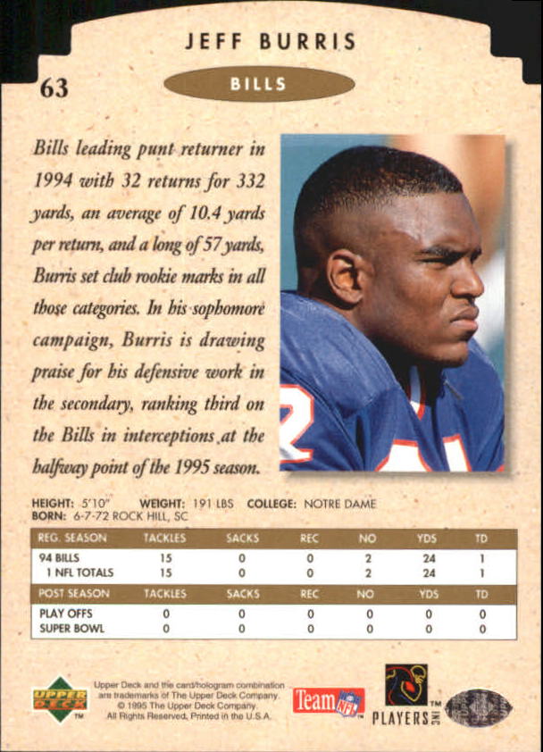 1995 SP Championship Football "Die Cuts" Parallel Cards - Picture 21 of 72