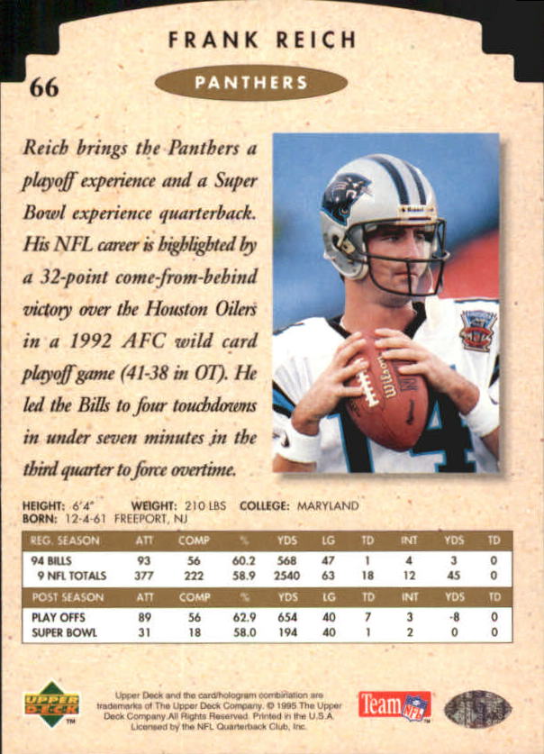 1995 SP Championship Football "Die Cuts" Parallel Cards - Picture 23 of 72