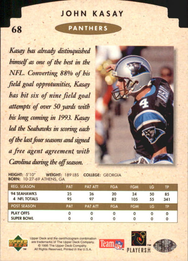 1995 SP Championship Football "Die Cuts" Parallel Cards - Picture 25 of 72