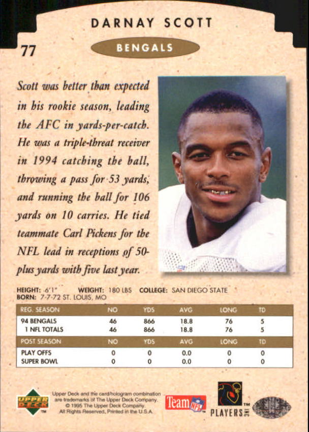 1995 SP Championship Football "Die Cuts" Parallel Cards - Picture 29 of 72