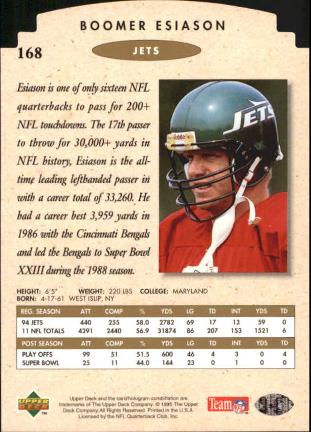 1995 SP Championship Football "Die Cuts" Parallel Cards - Picture 47 of 72