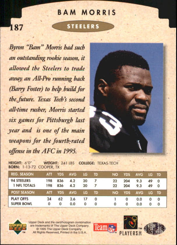 1995 SP Championship Football "Die Cuts" Parallel Cards - Picture 59 of 72