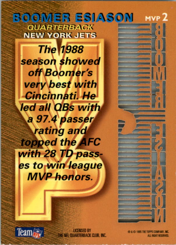 1995 Stadium Club Football "MVPs" Insert Cards - Picture 4 of 11