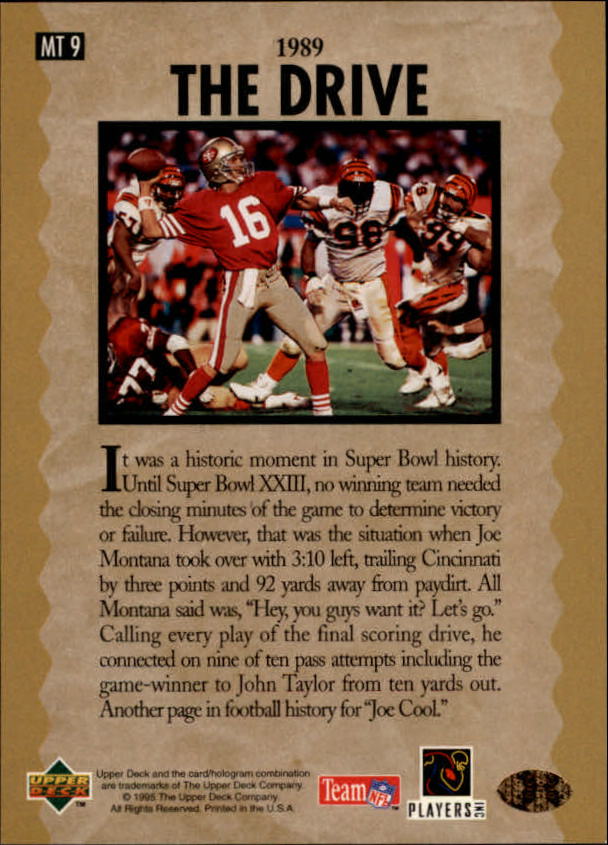 "Tarjetas de inserción de fútbol ""Joe Montana Trilogy"" de Upper Deck Upper - Imagen 19 de 47