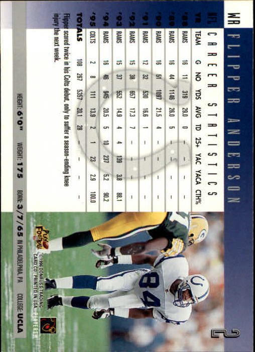 1996 DONRUSS JUSTIN ARMOUR #52 BUFFALO BILLS