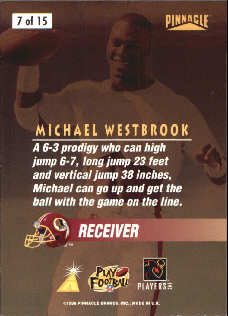 Tarjetas insertables Pinnacle Football 1996 "Black 'N Blue and On The Line" - Imagen 7 de 9