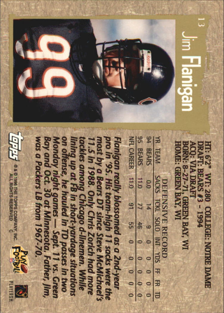 B0473- 1996 Topps Football Card #s 1-250 +Rookies -You Pick - 15+ FREE SHIP