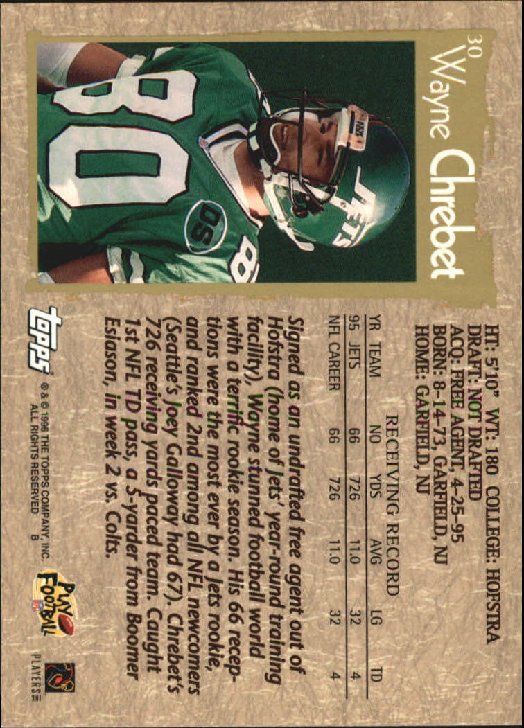 B0473- 1996 Topps Football Card #s 1-250 +Rookies -You Pick - 15+ FREE SHIP