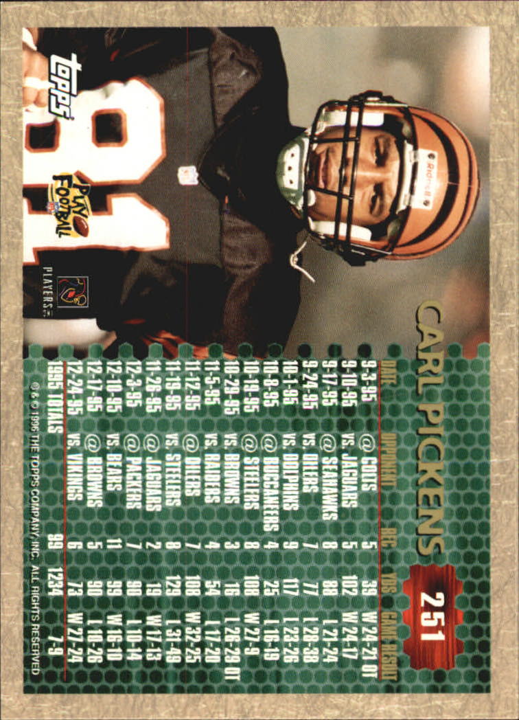 1996 Topps Football "Main Set" Cards #221 to #440 Rookies and Veterans - Picture 43 of 299