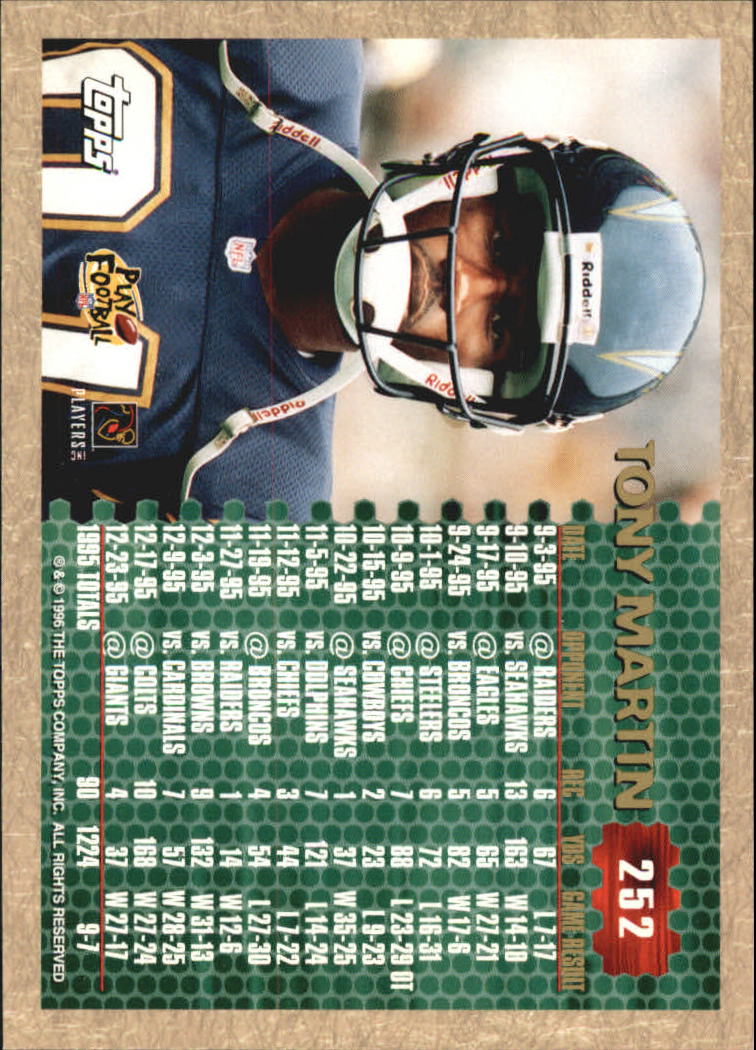 1996 Topps Football "Main Set" Cards #221 to #440 Rookies and Veterans - Picture 45 of 299