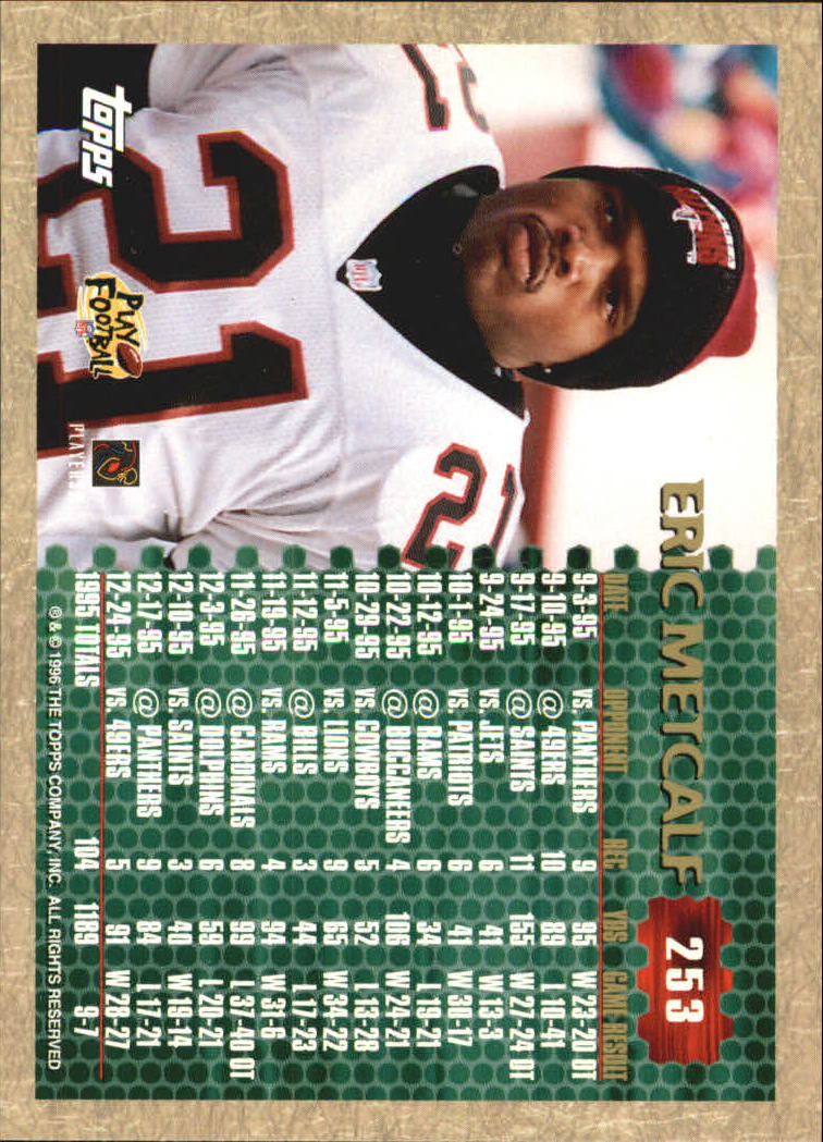 1996 Topps Football "Main Set" Cards #221 to #440 Rookies and Veterans - Picture 47 of 299